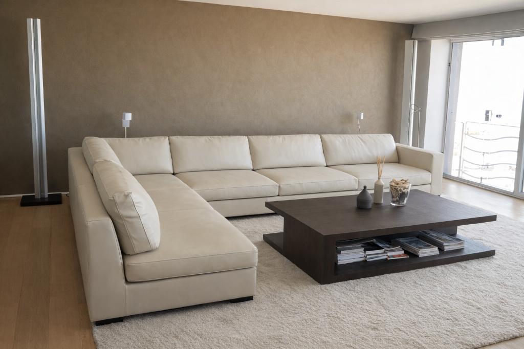 Chaise Minotti cuir beige, Maison & Meubles, Enlèvement, Comme neuf, Cuir, Strak