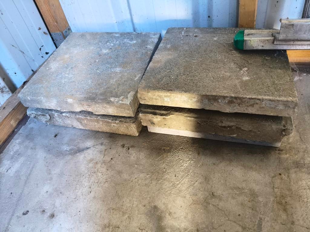 Betontegels, Ophalen