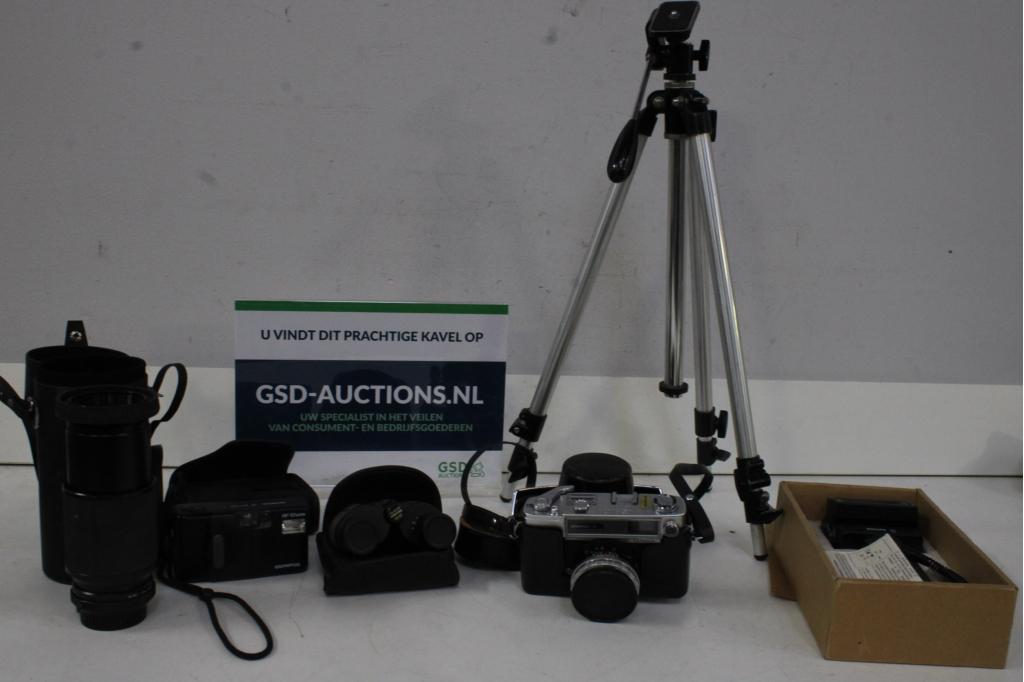 Vintage Spiegelreflexcamera met Lenzen & Statief, Audio, Tv en Foto, Actiecamera's, Niet ingevuld, Niet ingevuld, Niet ingevuld