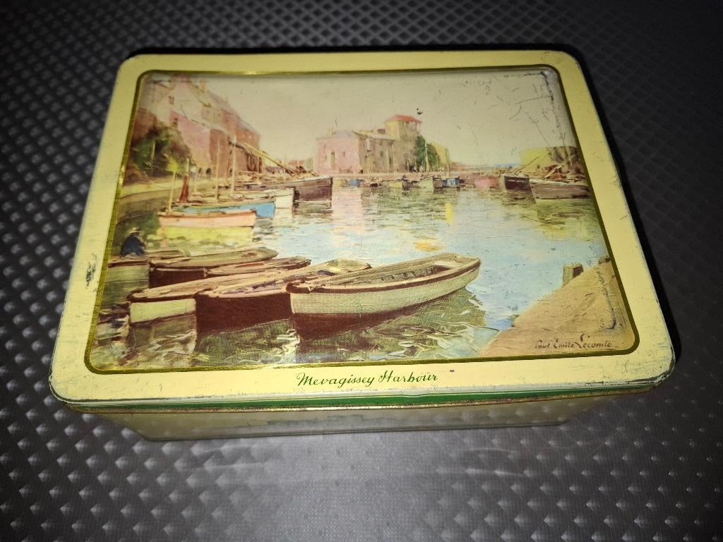 Vintage metalen doos  -  bonbons Jamesons chocolates London, Verzamelen, Ophalen