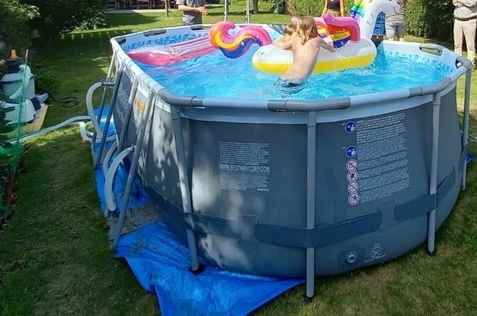 Zwembad, warmtepomp, zandfilterpomp, zoutsysteem,..., Tuin en Terras, Ophalen