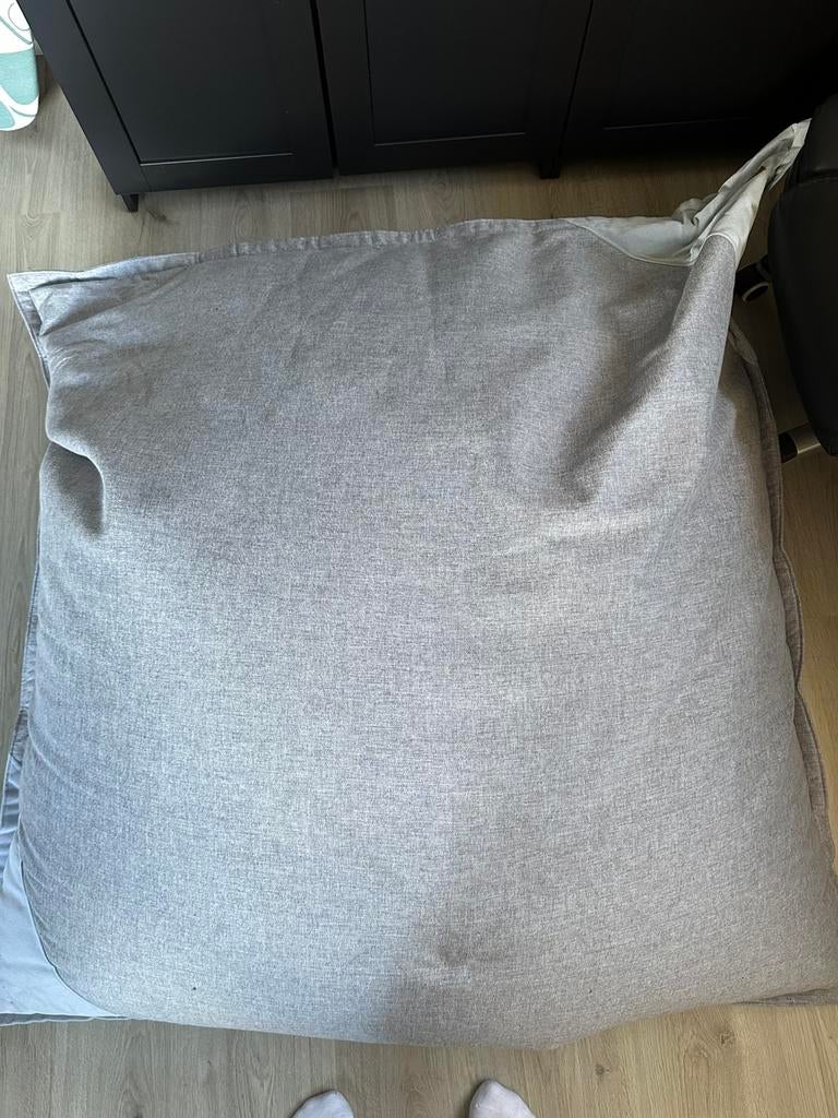 Grote zitzak + voetensteun, Huis en Inrichting, Zitzakken, Ophalen, Zo goed als nieuw, Zitzak