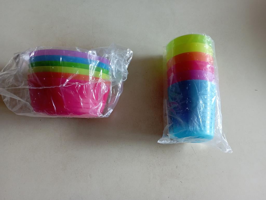 NOUVEAU : gobelets et bocaux en plastique, Enlèvement ou Envoi, Neuf