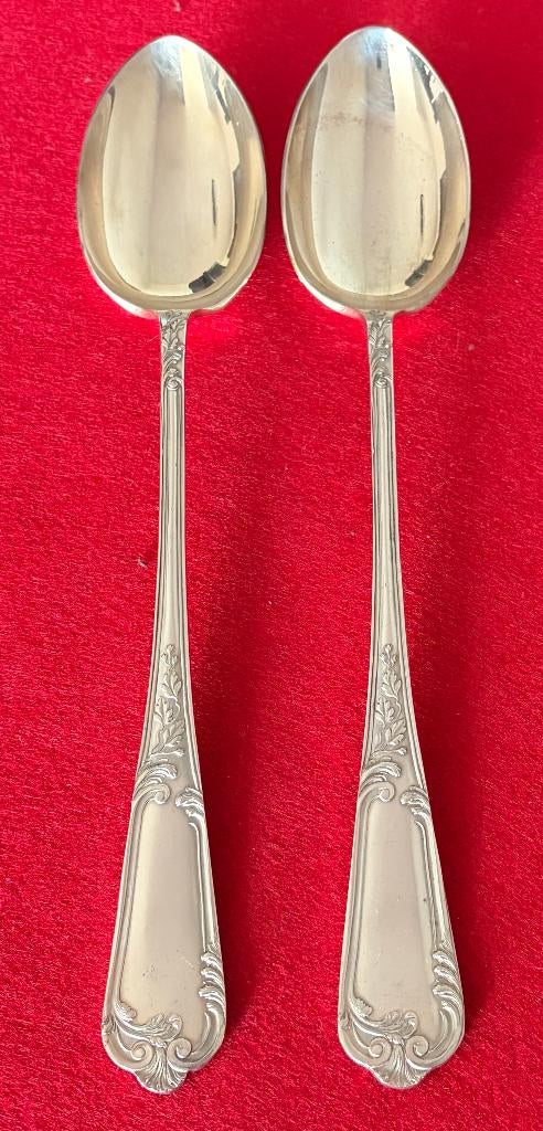 2 grote verzilverde regency opscheplepels, Antiek en Kunst, Antiek | Zilver en Goud, Zilver, Ophalen of Verzenden