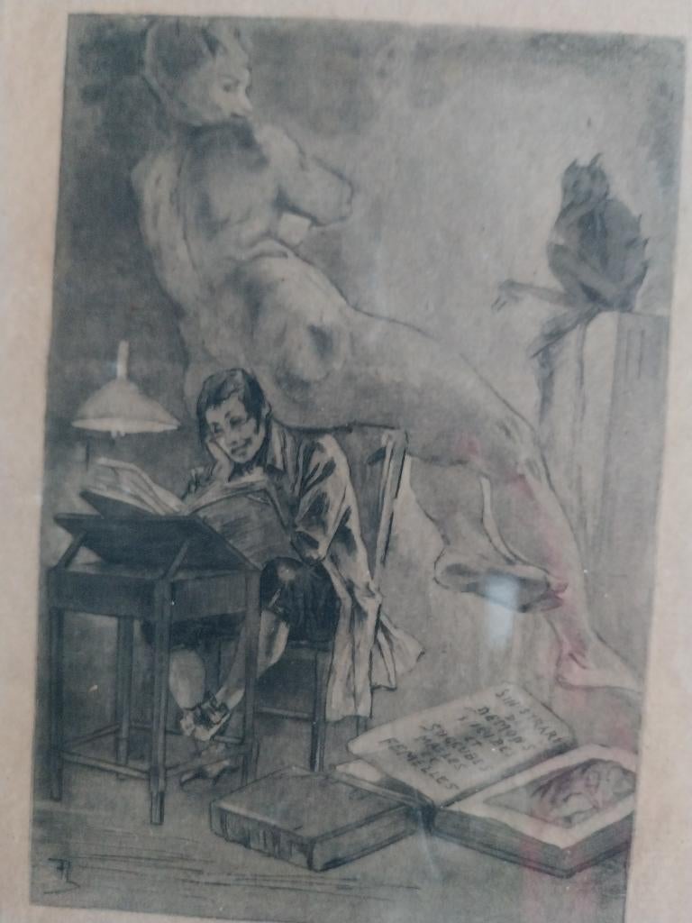 GRAVURE DU PEINTRE BELGE FELICIEN ROPS 1883-1898, Antiquités & Art, Art | Peinture | Classique, Enlèvement ou Envoi