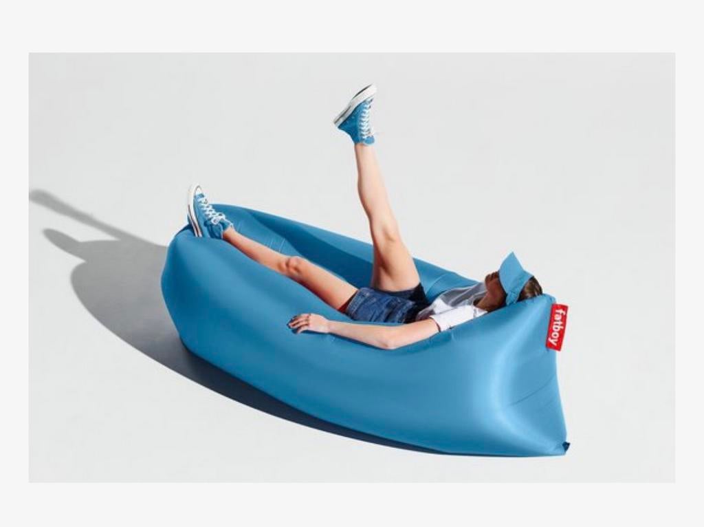 Fatboy Lamzac (luchtbed lounge), Ophalen of Verzenden, Zo goed als nieuw, Blauw, Zitzak