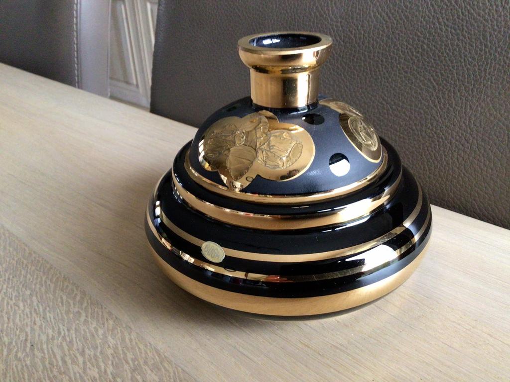 Vase en verre Vintage Booms, verre hyalite, Paul Heller, Enlèvement ou Envoi