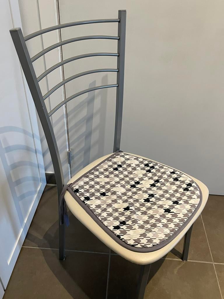 Gratis Set van 4 stoelen weba, Enlèvement, Utilisé, Métal, Blanc