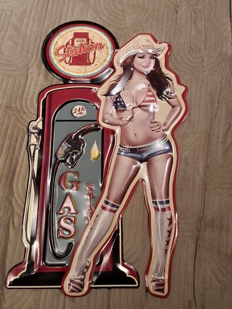 Plaque émaillée  pompe a essence, Enlèvement ou Envoi