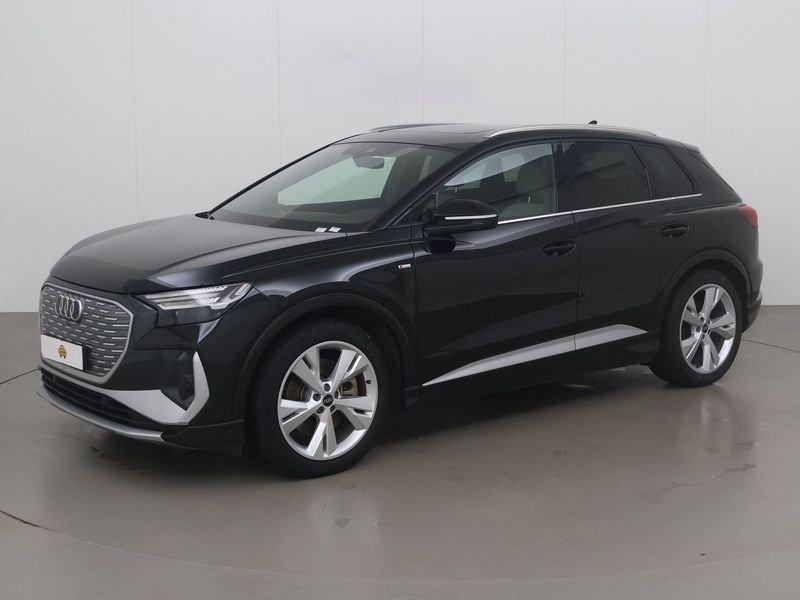 Audi Q4 e-tron 82 kwh 40 s line 204 AT, Automaat, Gebruikt, Zwart, Overige bekleding
