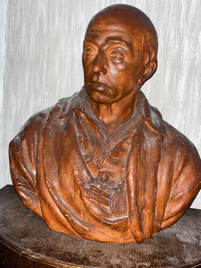 1824 Gilles-Lambert GODECHARLE, buste de Laurent DELVAUX, Antiquités & Art, Enlèvement