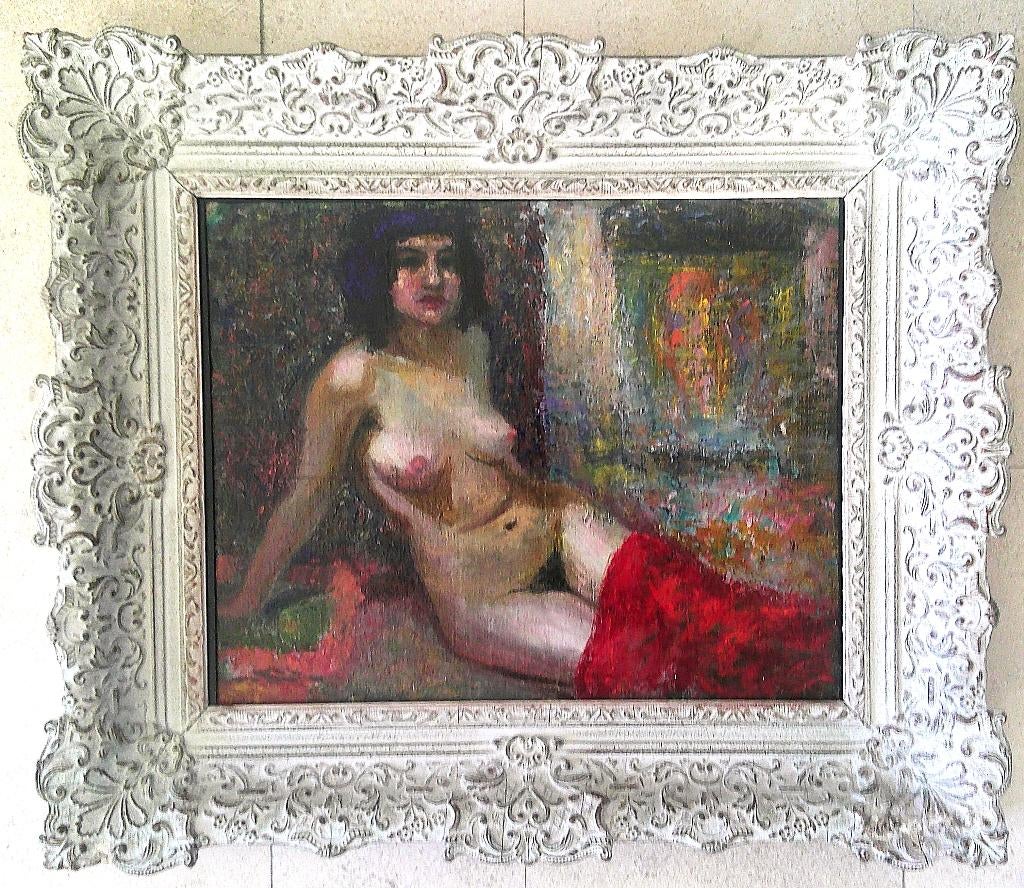 Nu artistique - classique assis vers 1940 - École européenne, Antiquités & Art, Enlèvement ou Envoi