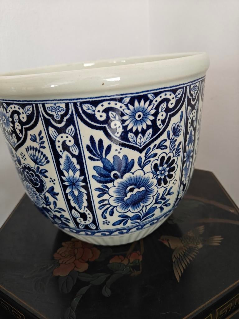 Bloempot Delfts blauw, Ophalen, Gebruikt