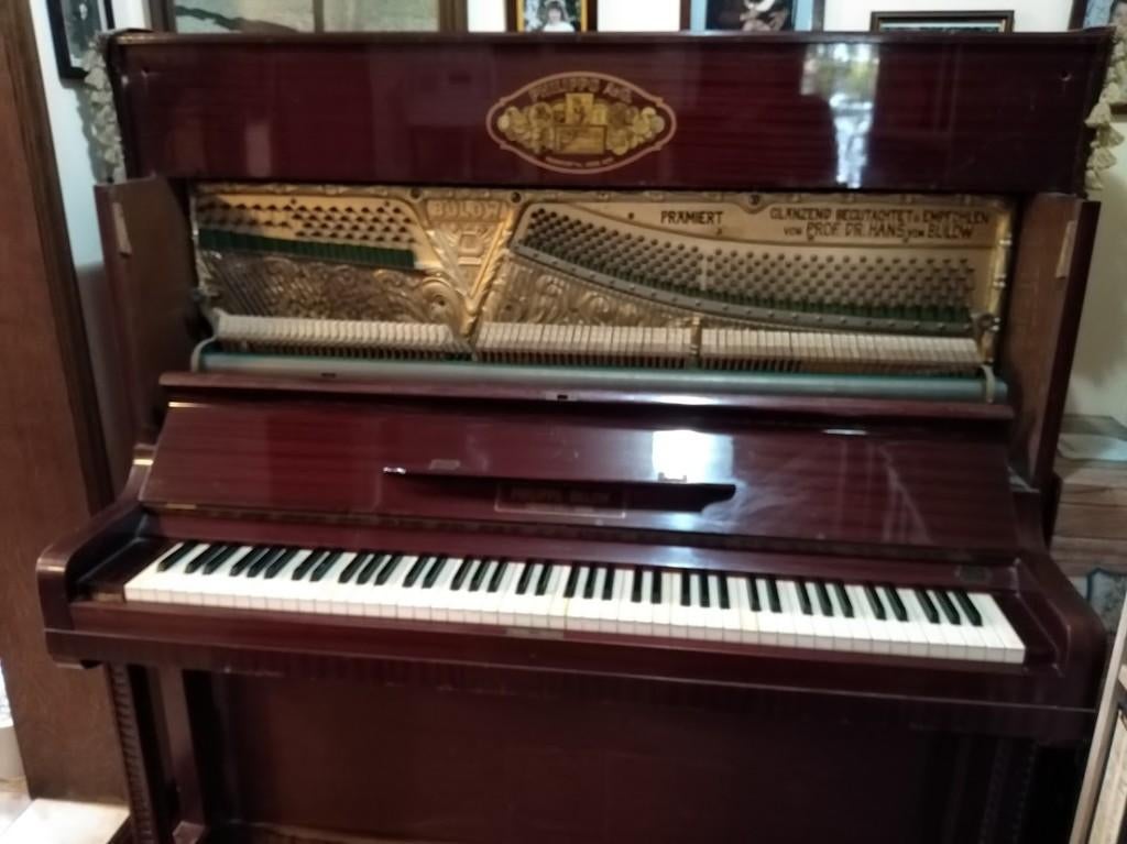 piano Philips Bulow, Muziek en Instrumenten, Ophalen, Gebruikt, Bruin, Piano