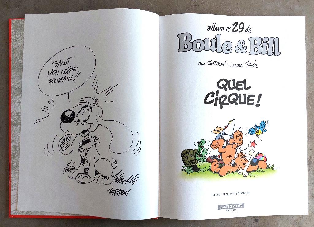 Dédicace Boule et Bill - Verron- EO -neuf, Livres, BD, Une BD, Enlèvement ou Envoi, Neuf