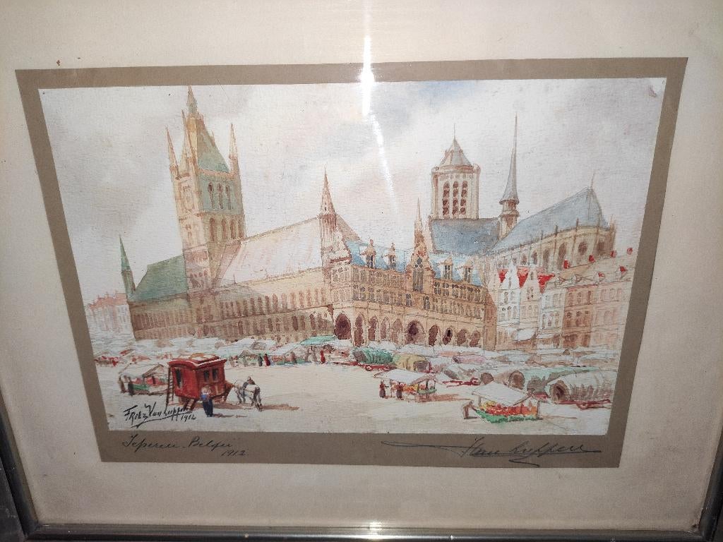 Gezocht: schilderijen of aquarellen Fritz Van Luppen, Antiek en Kunst, Kunst | Schilderijen | Klassiek, Ophalen of Verzenden