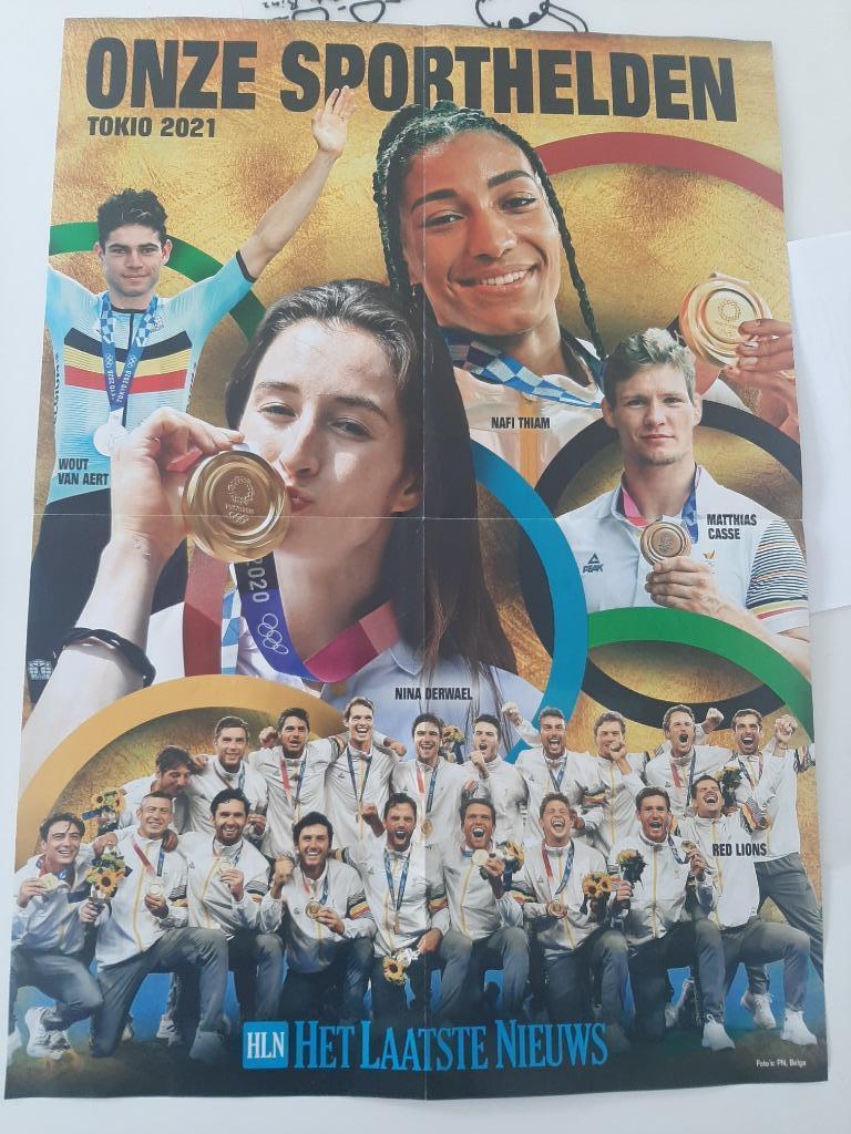 Affiche poster Olympische Spelen Tokio 2021 Nafi Thiam, Verzamelen, Posters, Rechthoekig Staand, Ophalen of Verzenden, Zo goed als nieuw