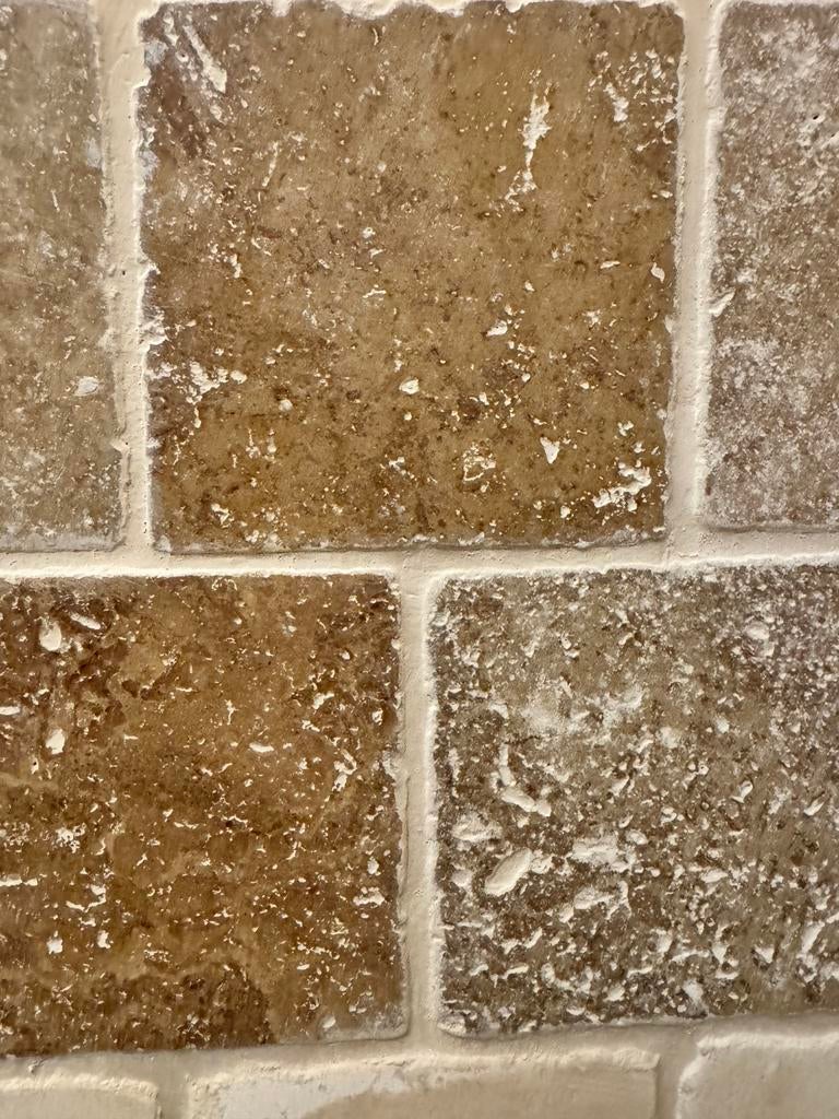 Travertin tegeltjes 10 x 10 cm, Bricolage & Construction, Dalles & Carrelages, Moins de 20 cm, Enlèvement, Moins de 20 cm, Pierre de taille