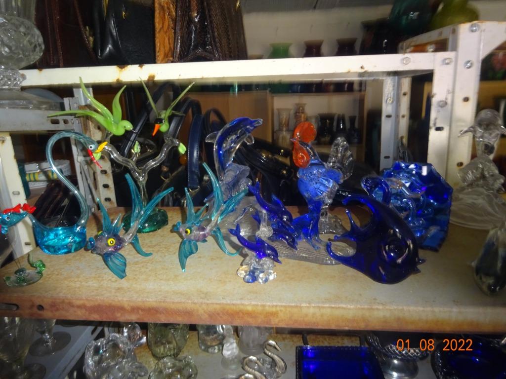 VERSCHILLENDE OUDE GLAZEN DIEREN FIGUREN, Ophalen of Verzenden