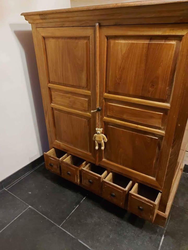 Teak dressoirkast, Huis en Inrichting, Ophalen, Teakhout, Zo goed als nieuw, 50 tot 75 cm