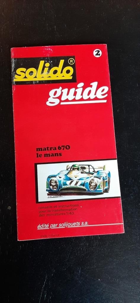 Solido  guide Matra 670 Le Mans met vele  onderdelen, Hobby en Vrije tijd, Modelauto's | 1:43, Ophalen of Verzenden, Zo goed als nieuw