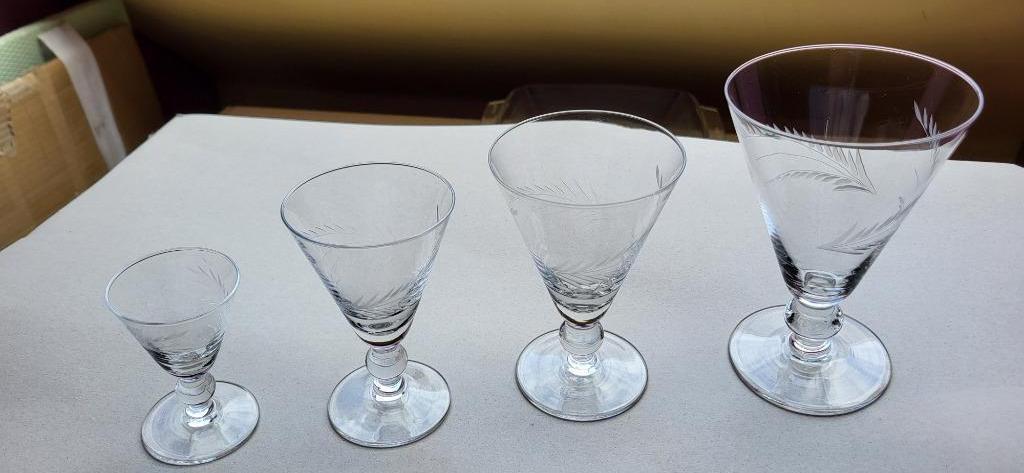 Service de verrerie vintage de 1962 pour 10 personnes, Enlèvement ou Envoi