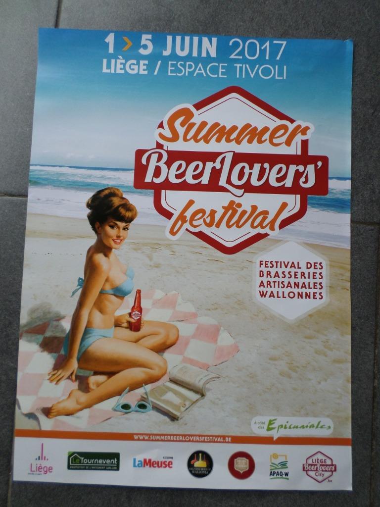 Summer Beerlovers festival - affiche 60x40 - 2017, Verzamelen, Posters, Ophalen of Verzenden, A1 t/m A3, Overige onderwerpen, Rechthoekig Staand