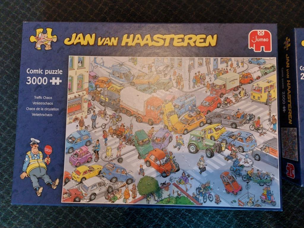 Puzzel Van Haasteren Verkeerschaos 3000st, Ophalen, Meer dan 1500 stukjes, Zo goed als nieuw, Legpuzzel