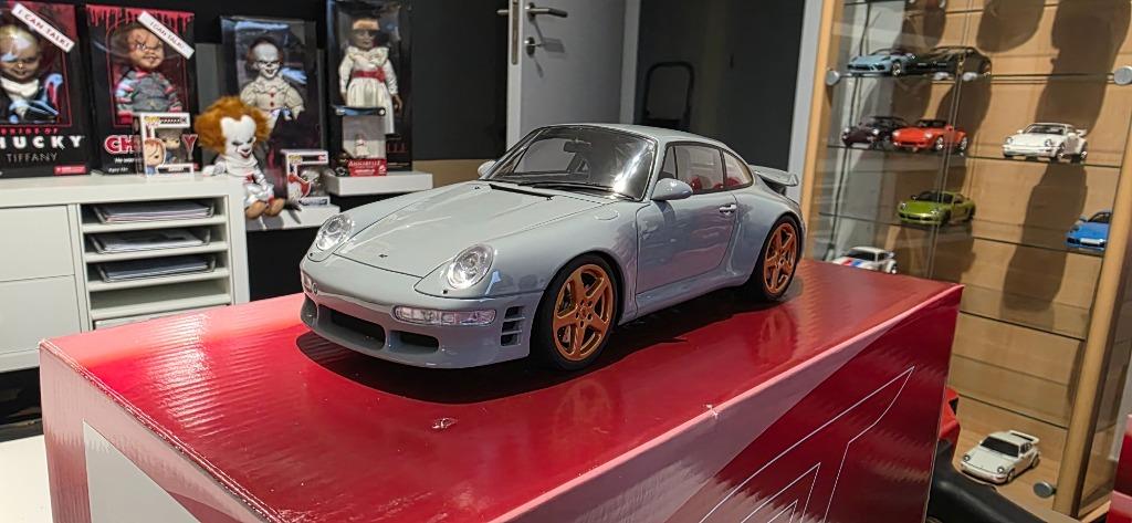Porsche 911 type 993 RUF Turbo R Coupé 1/18 GT Spirit, Enlèvement ou Envoi, Comme neuf, Voiture, Autres marques