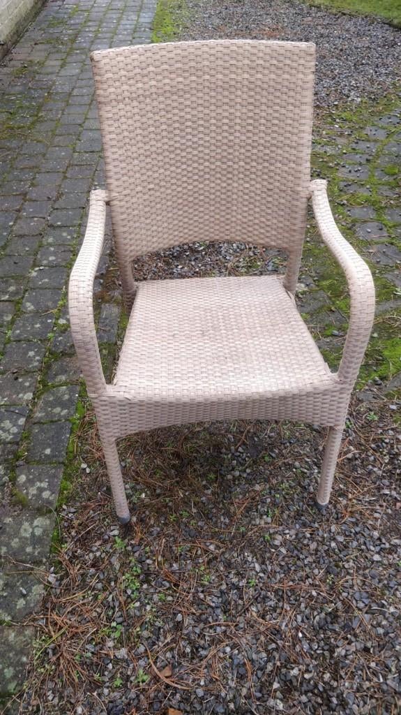 rieten tuinstoelen, Tuin en Terras, Ophalen, Gebruikt
