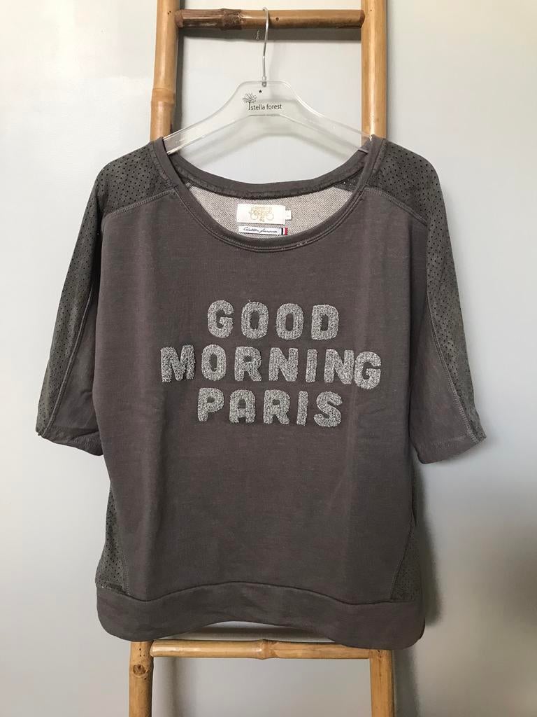 Pull gris Le Temps des Cerises, taille L., Le temps des cerises, Porté, Gris