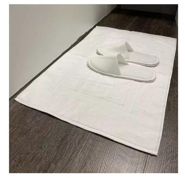 2 Tapis de bain Blanc PROTOP - 600grs - 50x70, Maison & Meubles, Enlèvement, Comme neuf, Blanc, Tapis de bain