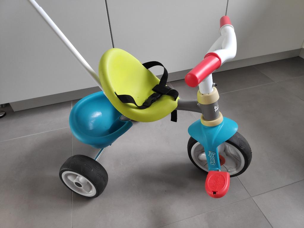 Smoby driewieler met duwstang, Ophalen, Gebruikt, Smoby, Duwstang