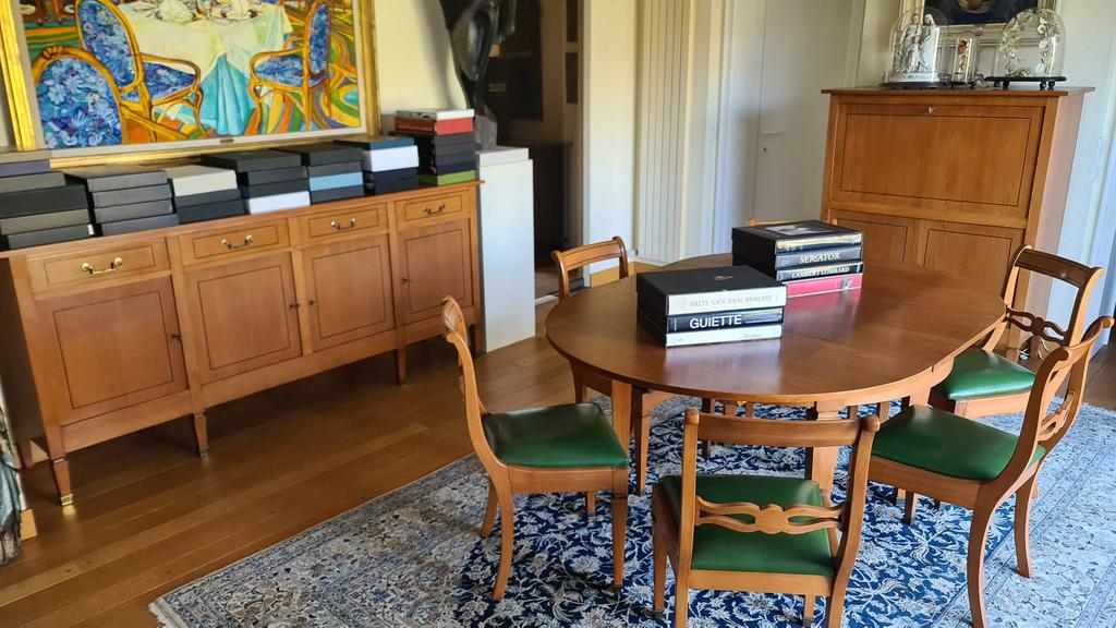 Eetplaats in merisier (zoete kers), Enlèvement, Comme neuf, 4 à 6 chaises