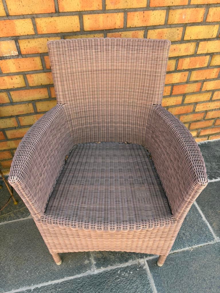 8 Wicker tuinstoelen BRISTOL, Ophalen, Gebruikt, Wicker