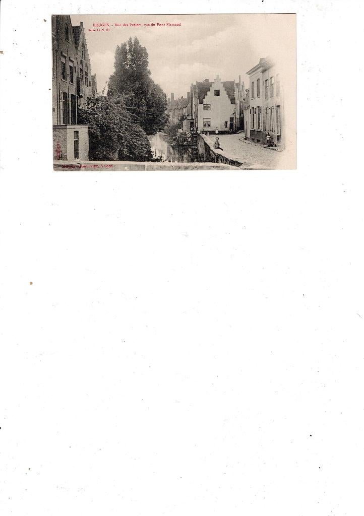 BRUGES RUE DES POTIERS EDIT SUGG SERIE11N82/B614, Collections, Cartes postales | Belgique, Non affranchie, Flandre Occidentale