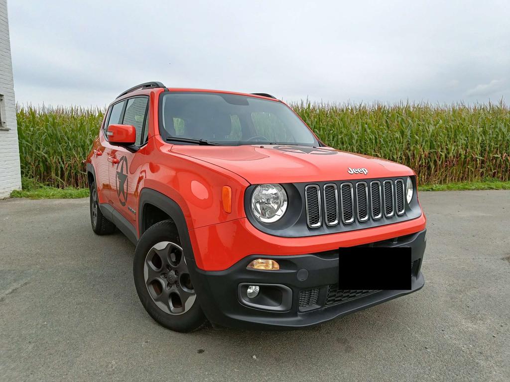 Jeep Renegade 1.6 MJD 4x2 Longitude - AIRCO/CRUISE -12M GARA, Auto's, Jeep, Euro 5, Stof, Gebruikt, Zwart