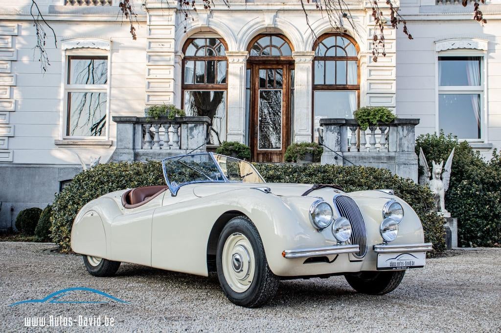 Jaguar XK 120 Open Top Speedster (OTS) LHD 1951 / OLDTIMER, Auto's, Jaguar, XK, Achterwielaandrijving, Cabriolet, Wit