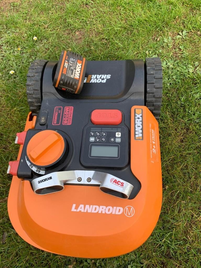 Robotmaaier en hindernissensor, Tuin en Terras, Robotmaaiers, Gebruikt, Bestuurbaar via app, Ophalen