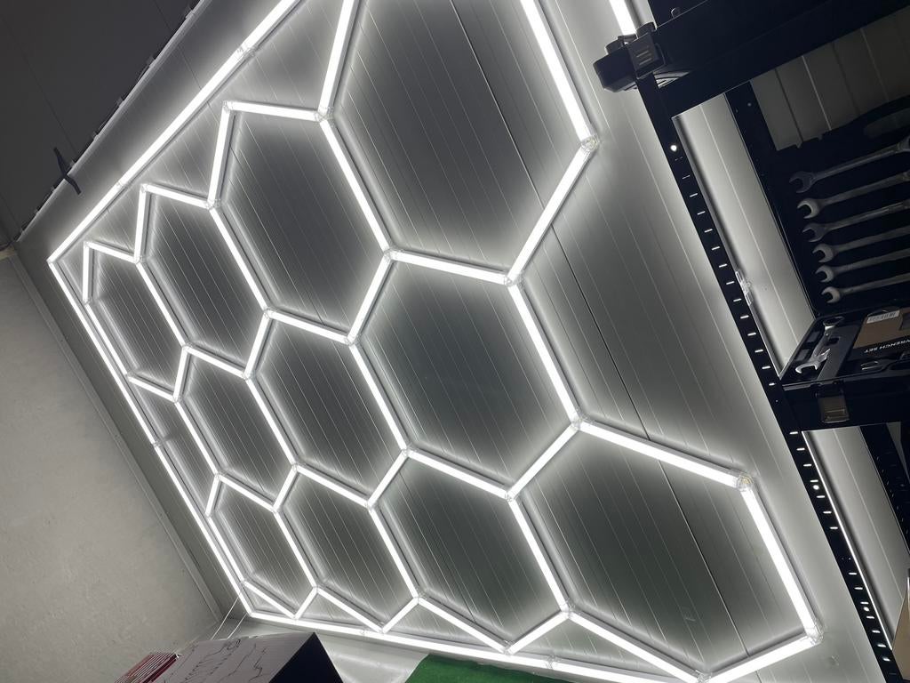 Nieuwe LED hexagon garage/showroom plafond verlichting, Ophalen, Nieuw, Kunststof, LED