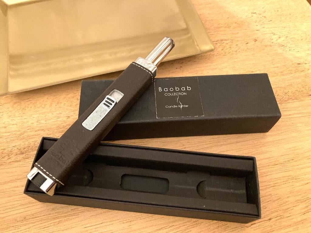 Allume bougie Baobab en cuir brun - comme neuf, Huis en Inrichting, Ophalen, Zo goed als nieuw, Bruin, Kaars