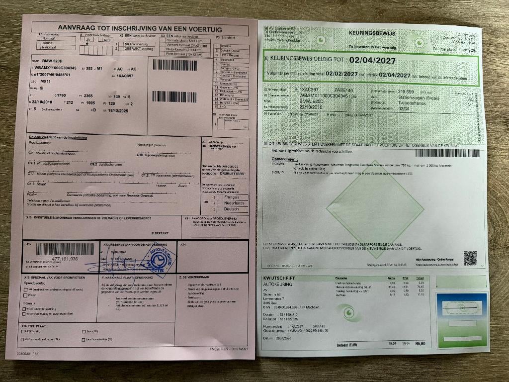 BMW 520D Break Sportautomaat/Euro 5/Panorama/Xenon/GEKEURD, Autos, Cuir, Entreprise, Entretenue par le concessionnaire, Automatique