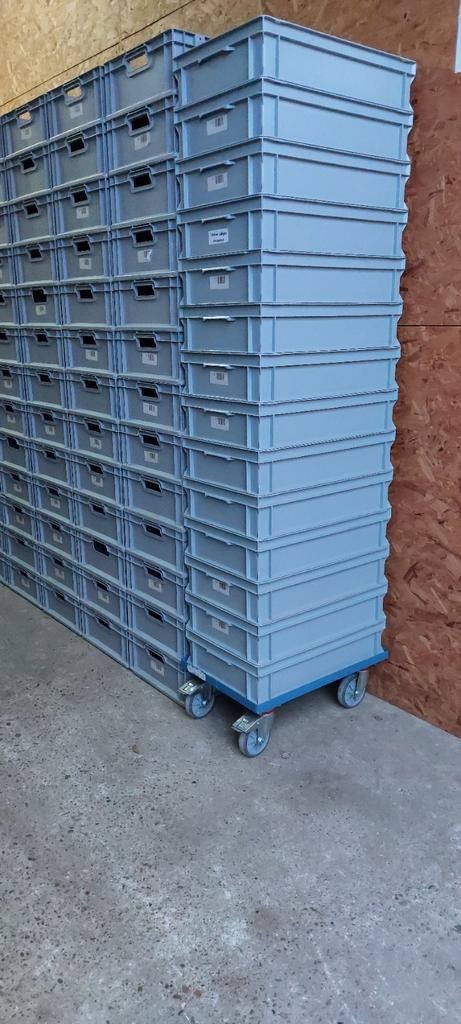 Stapelbare kunstof bakken 60x40x17 cm nieuw, Ophalen