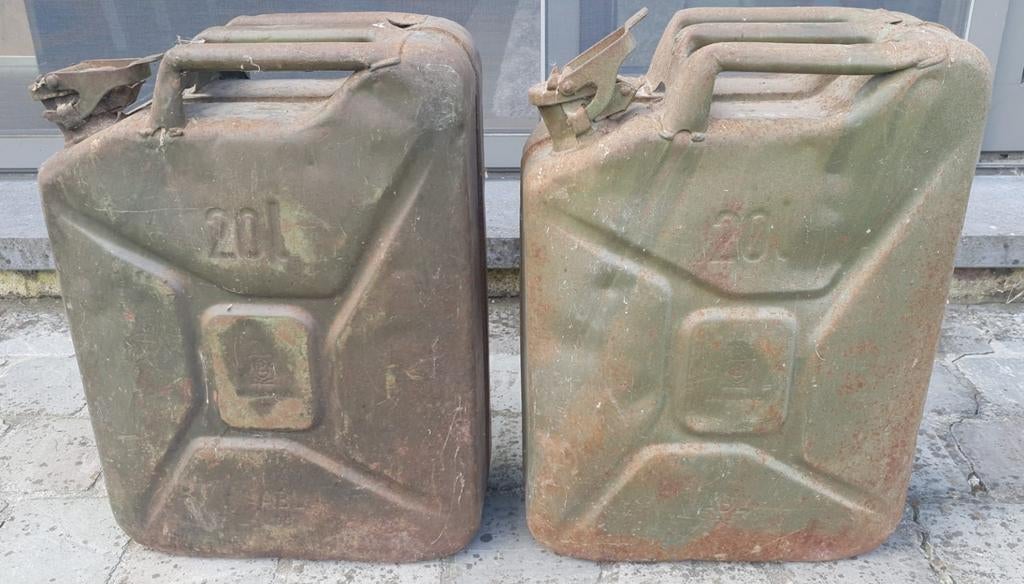 Vintage Militaire Jerrycans 20L - ABL / Brits - Set van 2, Collections, Objets militaires | Général, Enlèvement, Armée de terre