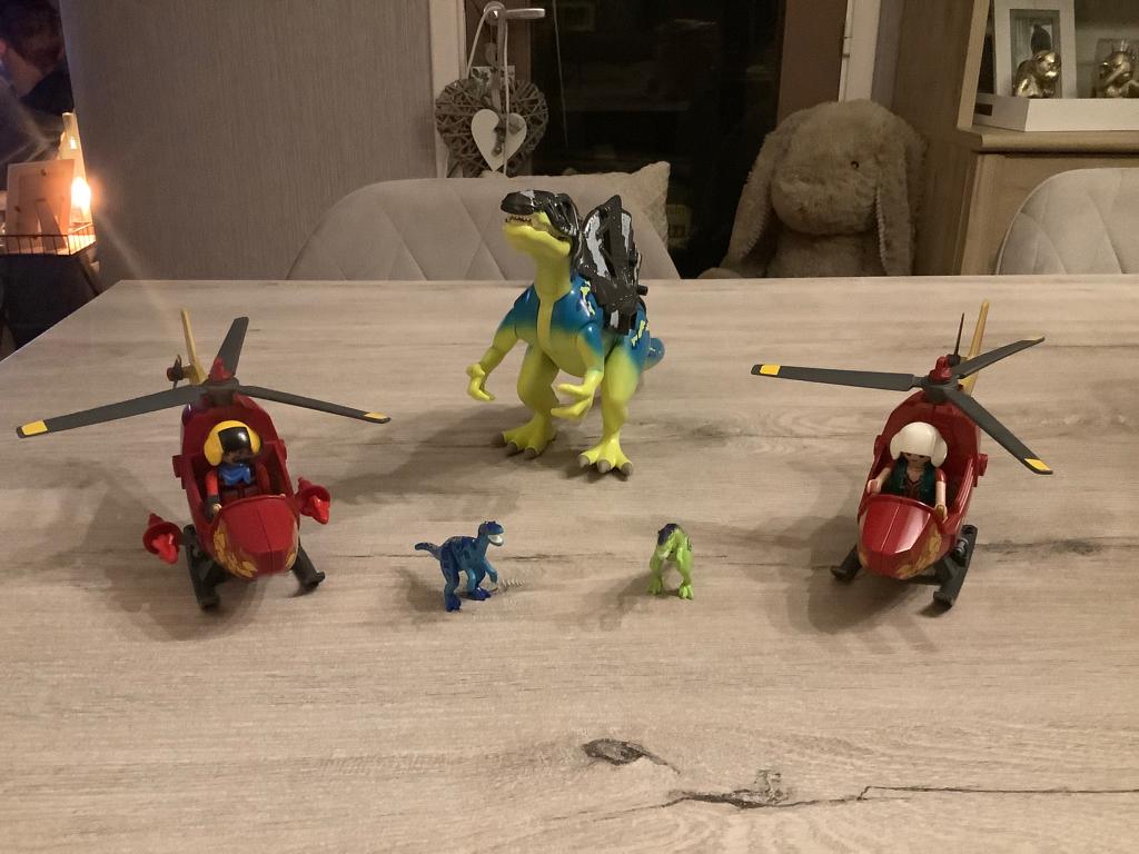 Kit de jeu en hélicoptère dinosaure Playmobil, Enlèvement ou Envoi, Utilisé, Ensemble complet