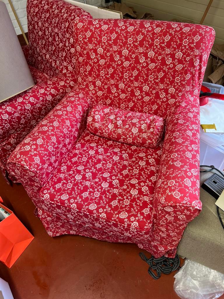 2 zetels bloemenprint, Ophalen, Zo goed als nieuw