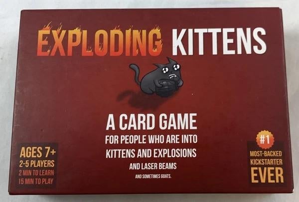 Exploding Kittens Kaartspel Original Edition Engels spel, Een of twee spelers, Verzenden, Zo goed als nieuw, Overig