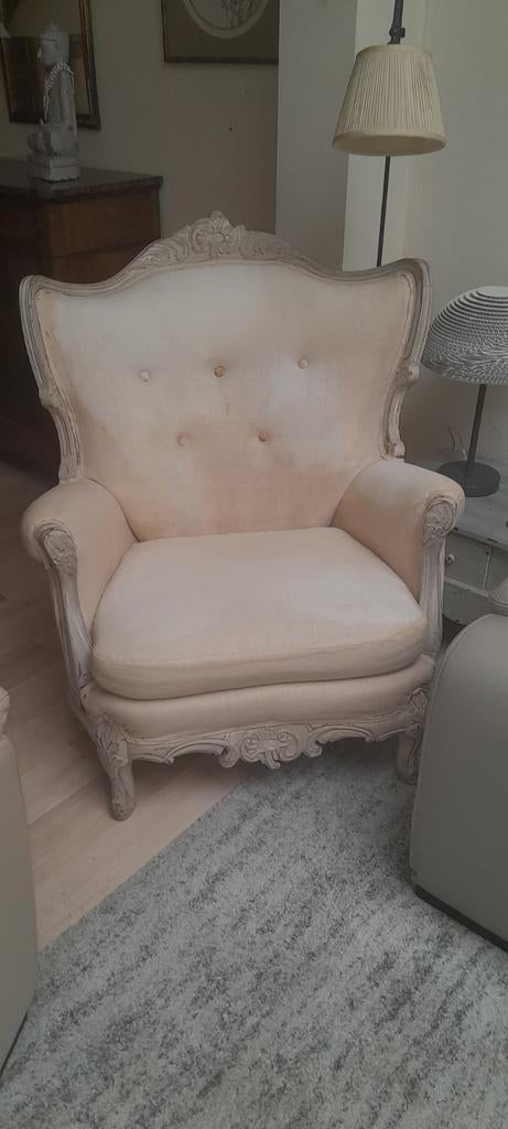 Authentieke, charmante zetel !, Huis en Inrichting, Fauteuils, Ophalen, Stof