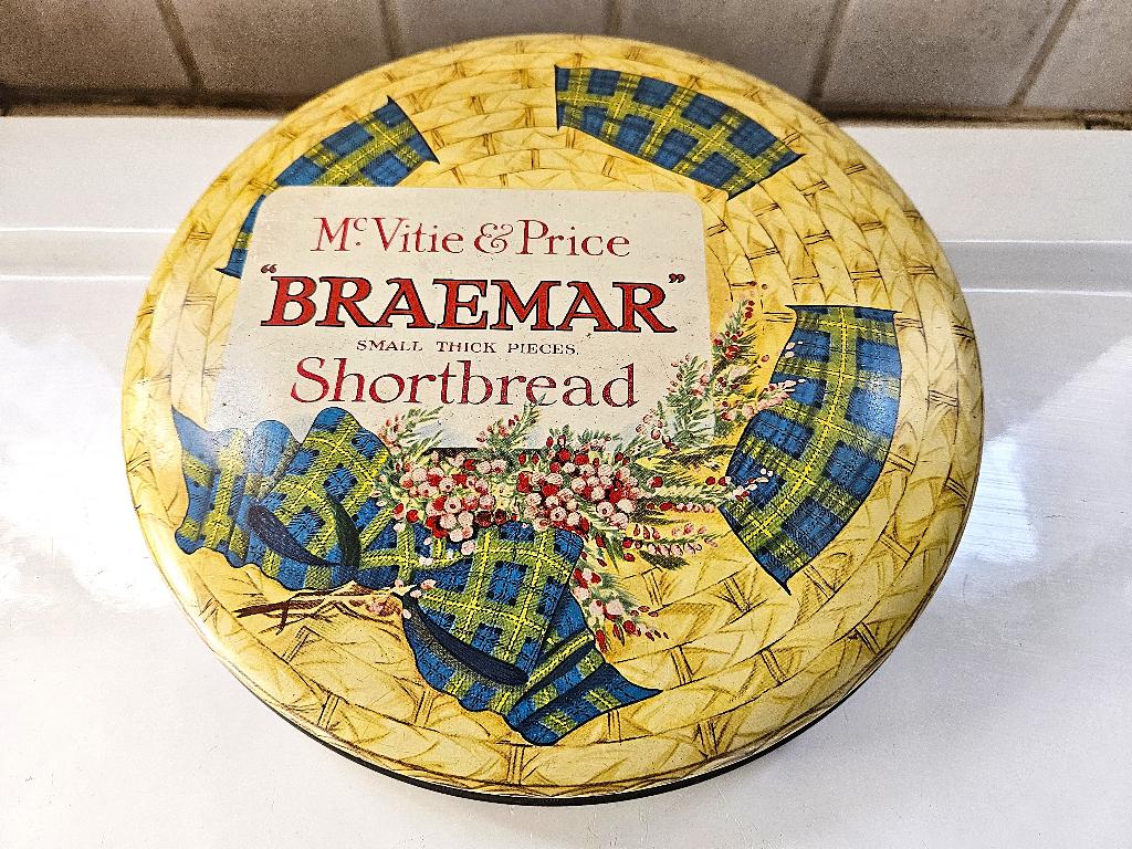 Vintage blikken doos. Schotland. Jaren '50., Verzamelen, Blikken, Ophalen, Zo goed als nieuw, Overige merken