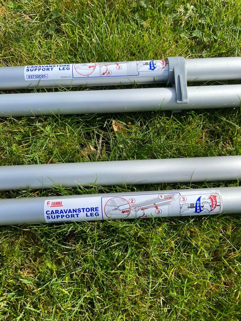 2x Fiamma Caravanstore Support Leg / Steunpoot voor luifel, Enlèvement ou Envoi, Comme neuf, PVC, Fiamma